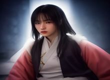网络安全讲师在演播室对着镜头讲解防诈骗知识，桌上摆放话筒与提词器